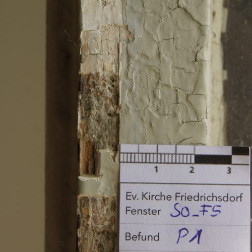 Friedrichsdorf Hugenottenkirche Bestands- und Fassadenuntersuchung Restaurierung durch Conservation Pool