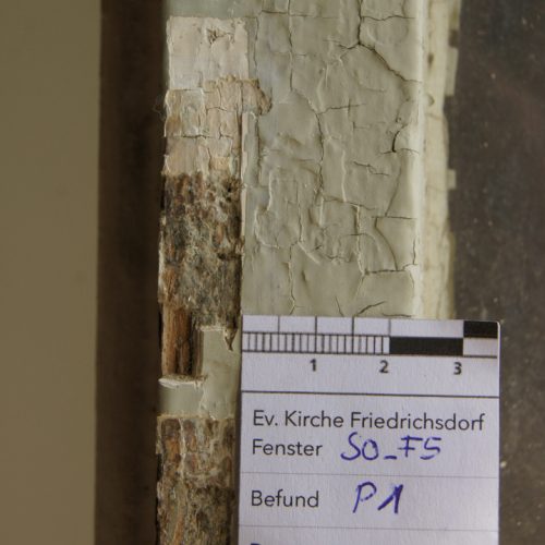 Friedrichsdorf Hugenottenkirche Bestands- und Fassadenuntersuchung Restaurierung durch Conservation Pool