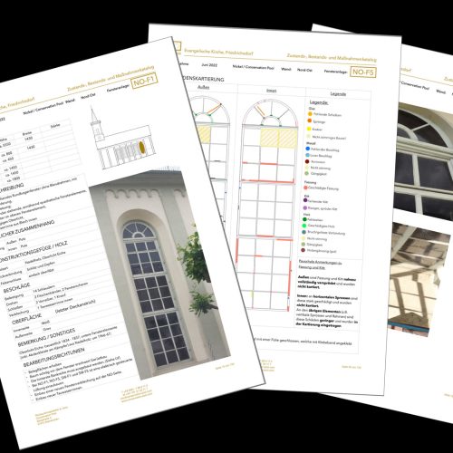 Unterlagen Friedrichsdorf Hugenottenkirche Fachplanung und Bauleitung Restaurierung durch Conservation Pool