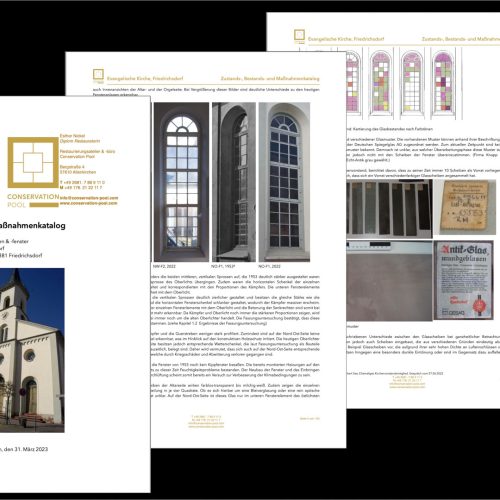 Unterlagen Friedrichsdorf Hugenottenkirche Fachplanung und Bauleitung Restaurierung durch Conservation Pool