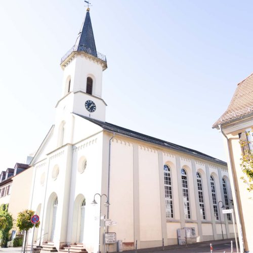 Friedrichsdorf Hugenottenkirche von außen Restaurierung durch Conservation Pool