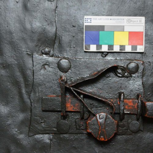 Wandschrank Nahaufnahme Restaurierung Kiedrich Kirche St. Valentinus durch Restaurierungsatelier Conservation Pool