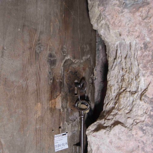 Nahaufnahme Holztür Basilika Kloster Eberbach Bestandsaufnahme durch Conservation Pool