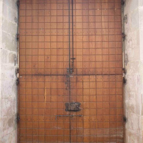 Holztür Basilika Kloster Eberbach Bestandsaufnahme durch Conservation Pool