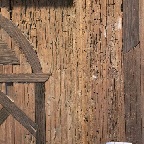 Holztür Nahaufnahme Ostflügel Kloster Eberbach Bestandsaufnahme durch Conservation Pool
