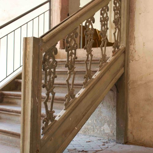 Holztreppe Ostflügel Kloster Eberbach Bestandsaufnahme durch Conservation Pool