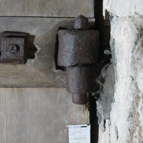 Holztür NahaufnahmeBasilika Kloster Eberbach Bestandsaufnahme durch Conservation Pool