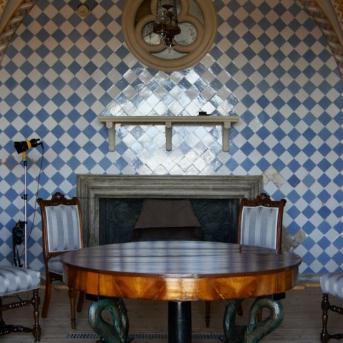 Delfintisch Sommerhalle Schloss Stolzenfels